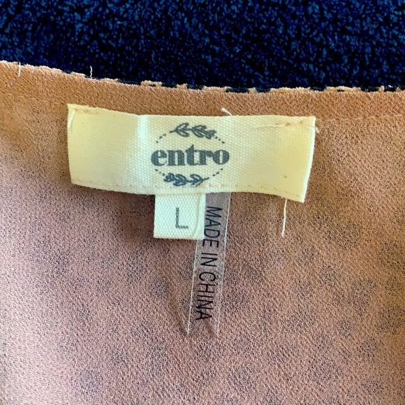 Entro Faux Wrap Blouson Blouse - Picture 6 of 8